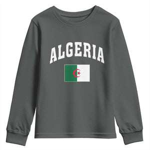 Classic Algeria Varsity Athletic Style Youth Sweatshirt Proud Patriotic Algerian Flag