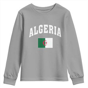 Classic Algeria Varsity Athletic Style Youth Sweatshirt Proud Patriotic Algerian Flag