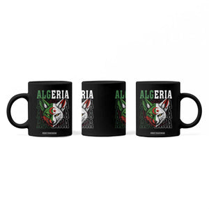 Algerian Fennec Fox Face Algeria National Flag Graphic Coffee Mug Proud North African Desert Animal TS02 Print Your Wear