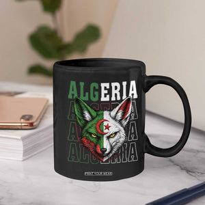 Algerian Fennec Fox Face Algeria National Flag Graphic Coffee Mug Proud North African Desert Animal TS02 Print Your Wear