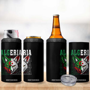 Algerian Fennec Fox Face Algeria National Flag Graphic 4 in 1 Can Cooler Tumbler Proud North African Desert Animal TS02 Print Your Wear