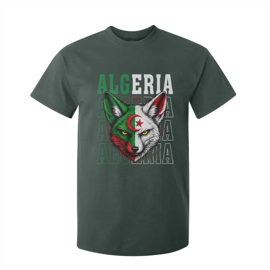 Algerian Fennec Fox Face Algeria National Flag Graphic T Shirt For Kid Proud North African Desert Animal