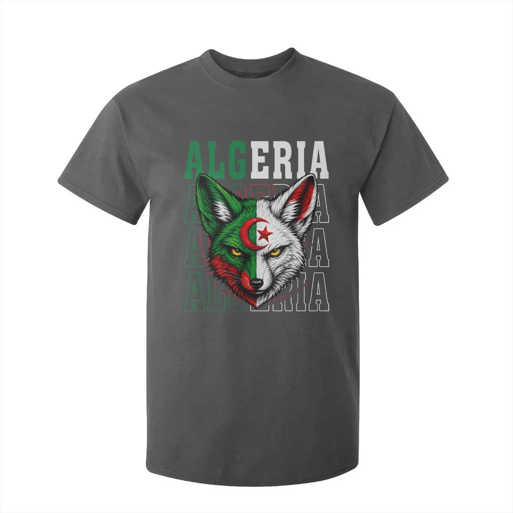 Algerian Fennec Fox Face Algeria National Flag Graphic T Shirt For Kid Proud North African Desert Animal