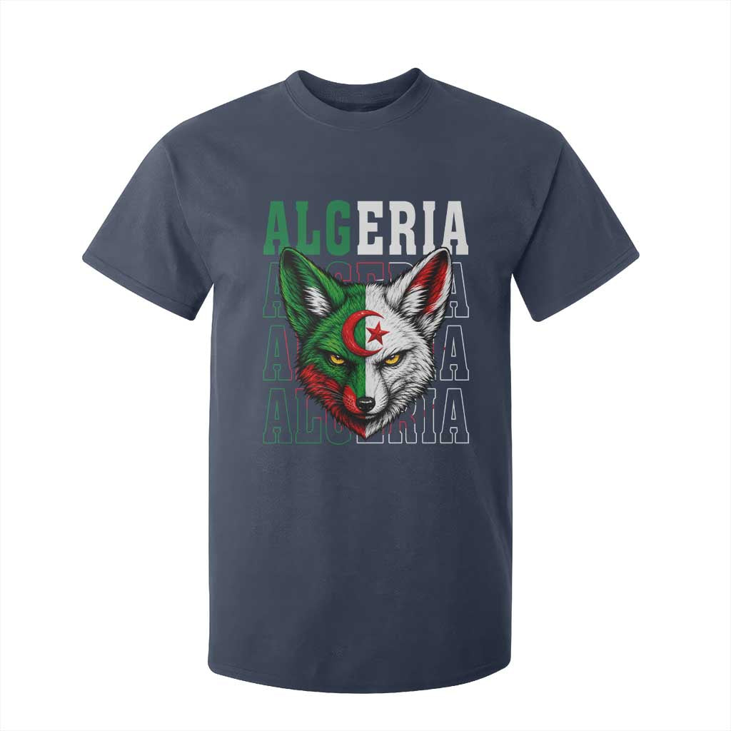 Algerian Fennec Fox Face Algeria National Flag Graphic T Shirt For Kid Proud North African Desert Animal