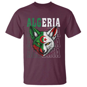 Algerian Fennec Fox Face Algeria National Flag Graphic T Shirt Proud North African Desert Animal