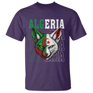 Algerian Fennec Fox Face Algeria National Flag Graphic T Shirt Proud North African Desert Animal