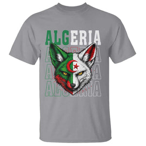 Algerian Fennec Fox Face Algeria National Flag Graphic T Shirt Proud North African Desert Animal