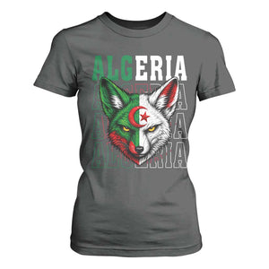 Algerian Fennec Fox Face Algeria National Flag Graphic T Shirt For Women Proud North African Desert Animal