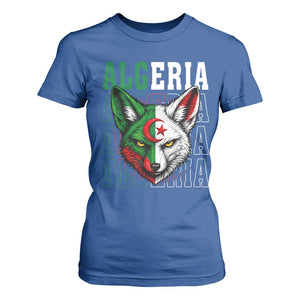Algerian Fennec Fox Face Algeria National Flag Graphic T Shirt For Women Proud North African Desert Animal