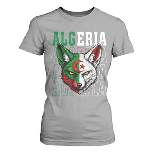 Algerian Fennec Fox Face Algeria National Flag Graphic T Shirt For Women Proud North African Desert Animal