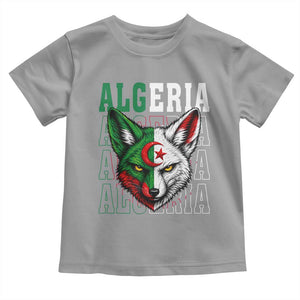 Algerian Fennec Fox Face Algeria National Flag Graphic Toddler T Shirt Proud North African Desert Animal