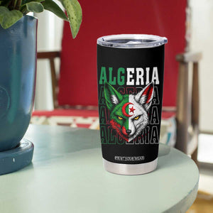 Algerian Fennec Fox Face Algeria National Flag Graphic Tumbler Cup Proud North African Desert Animal TS02 Print Your Wear