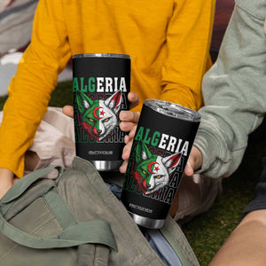 Algerian Fennec Fox Face Algeria National Flag Graphic Tumbler Cup Proud North African Desert Animal TS02 Print Your Wear