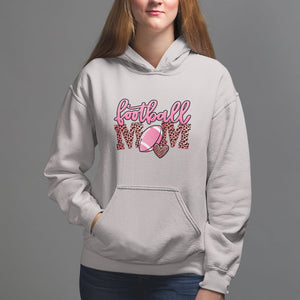 Football Mom Hoodie Leopard Women Game Day Sunday Funday Rugby TS02 Ice Gray Printyourwear