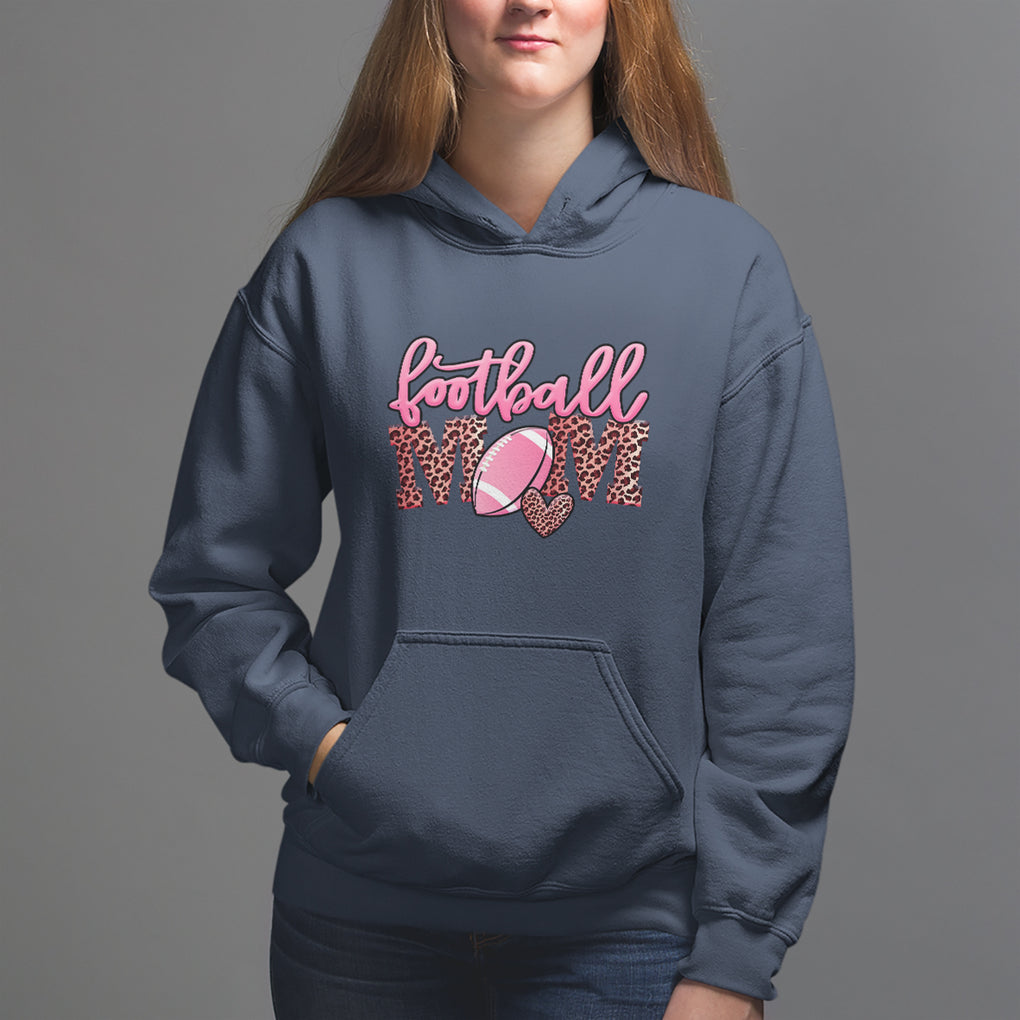 Football Mom Hoodie Leopard Women Game Day Sunday Funday Rugby TS02 Navy Printyourwear