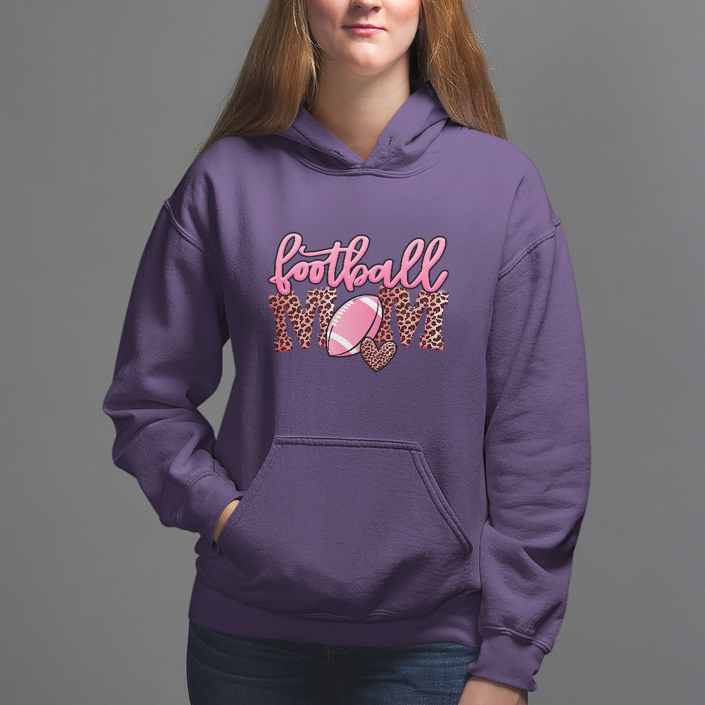 Football Mom Hoodie Leopard Women Game Day Sunday Funday Rugby TS02 Purple Printyourwear