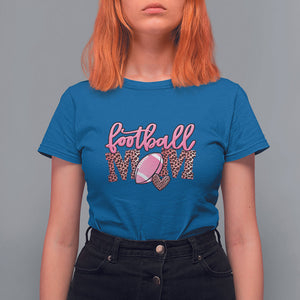 Football Mom T Shirt For Women Leopard Women Game Day Sunday Funday Rugby TS02 Royal Blue Printyourwear