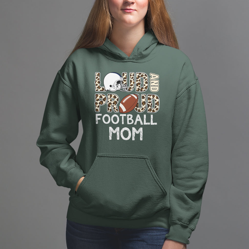 Loud And Proud Football Mom Rugby Helmet Hoodie TS02 Dark Forest Green Printyourwear