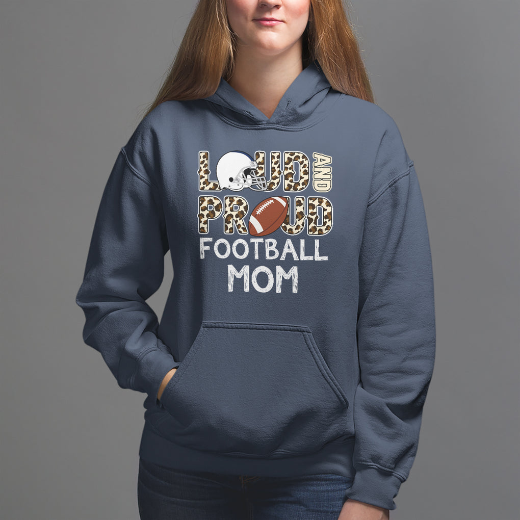 Loud And Proud Football Mom Rugby Helmet Hoodie TS02 Navy Printyourwear