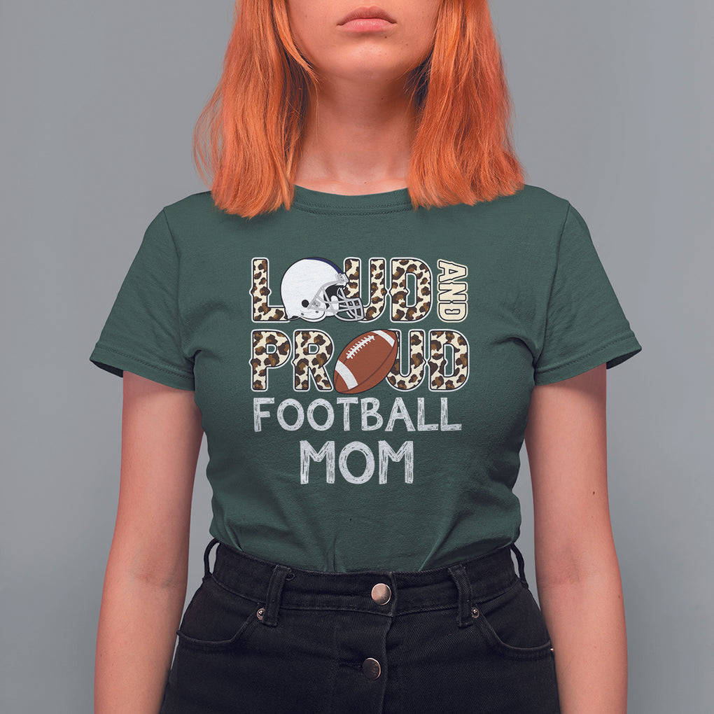 Loud And Proud Football Mom Rugby Helmet T Shirt For Women TS02 Dark Forest Green Printyourwear
