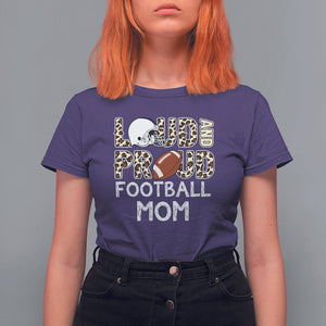Loud And Proud Football Mom Rugby Helmet T Shirt For Women TS02 Purple Printyourwear