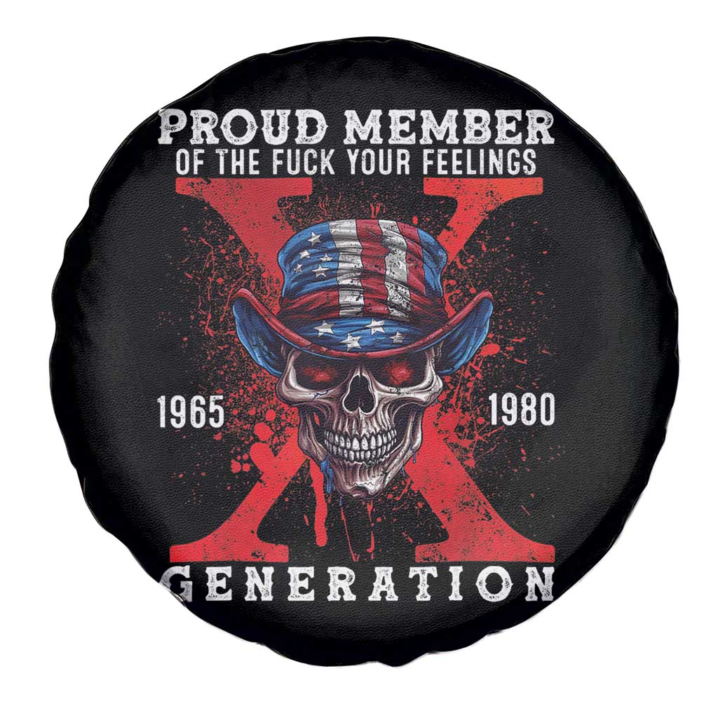 Generation X Skull Spare Tire Cover Proud Member Of The F Your Feelings Gen X 1965 1980 TS02 Print Your Wear