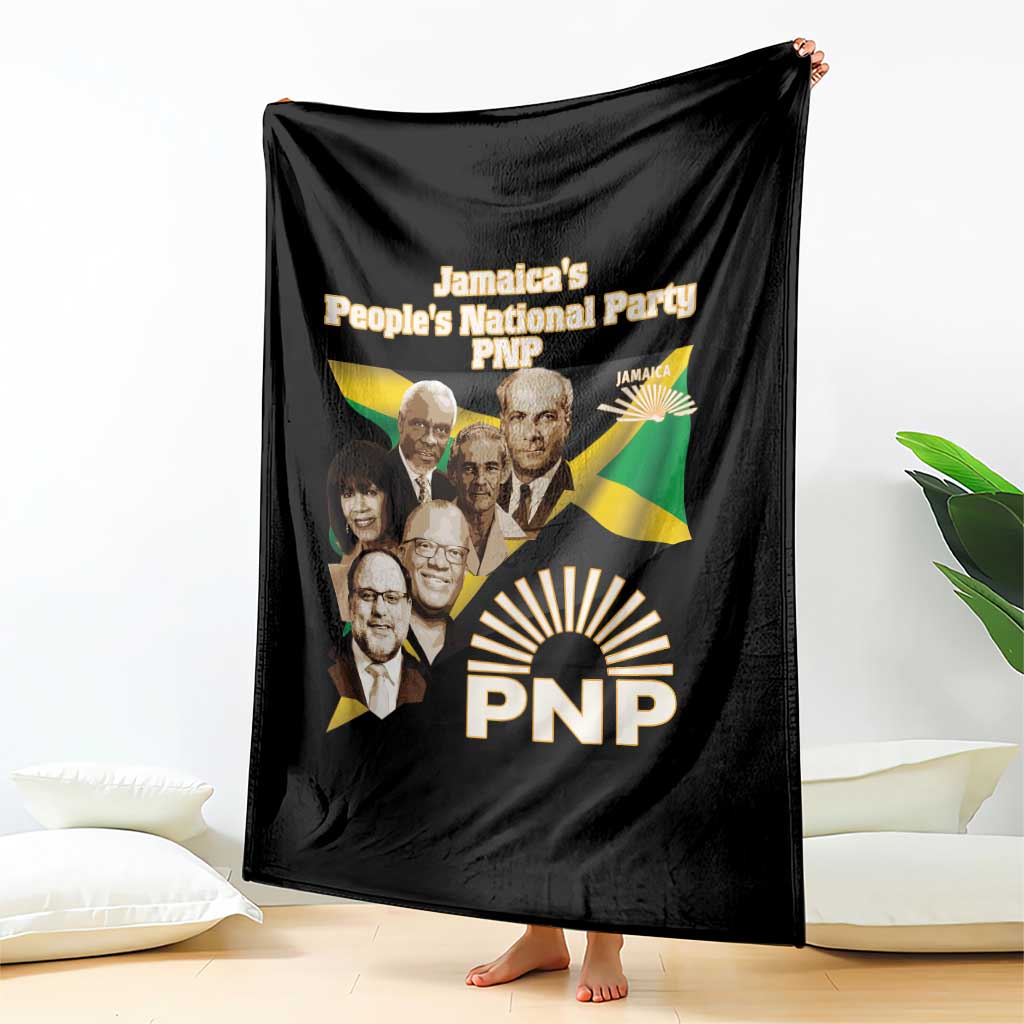 Jamaica People's National Party PNP Supporter Throw Blanket Patriotic Political Leaders Tribute Jamaican Flag TS02 Print Your Wear