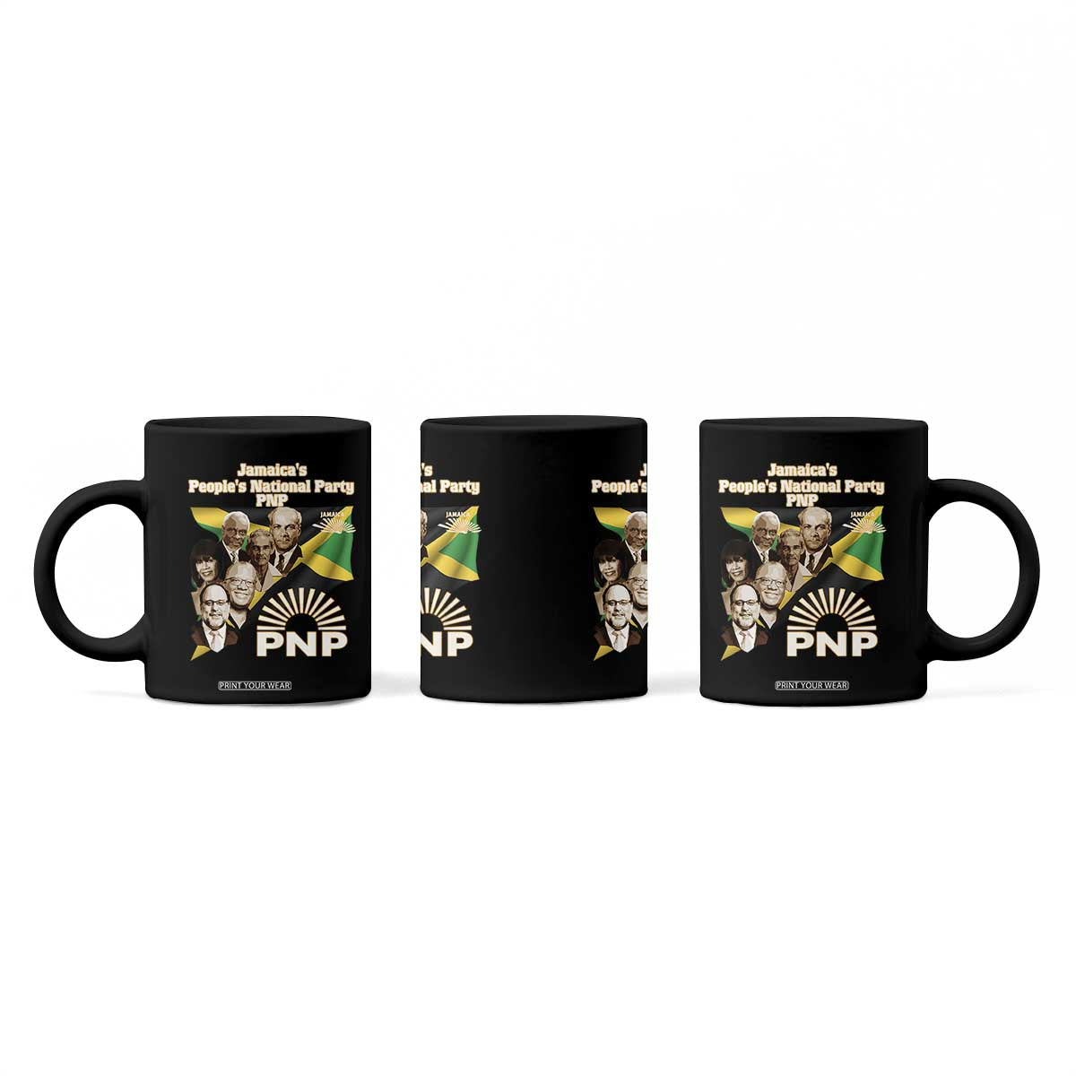 Jamaica People's National Party PNP Supporter Coffee Mug Patriotic Political Leaders Tribute Jamaican Flag TS02 Print Your Wear