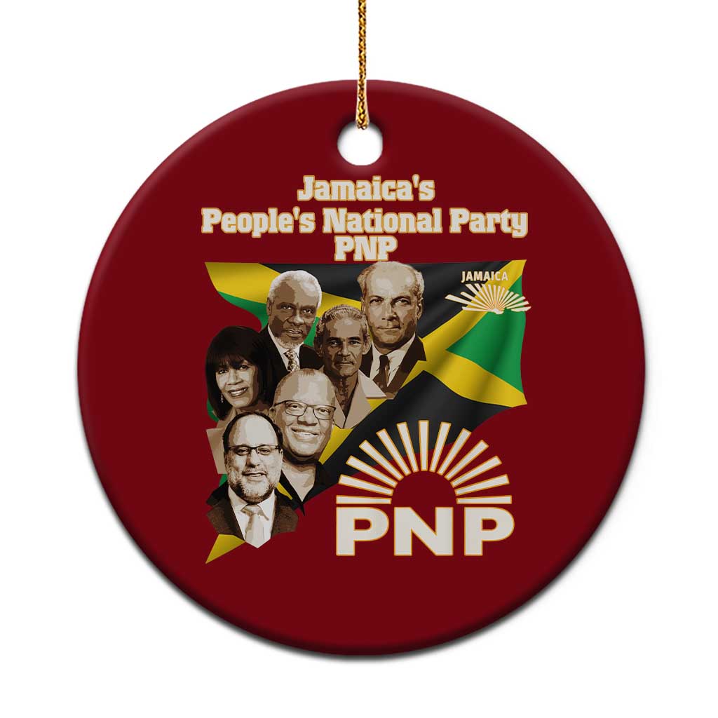 Jamaica People's National Party PNP Supporter Ceramic Ornament Patriotic Political Leaders Tribute Jamaican Flag TS02 1pc Red Print Your Wear