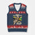 Jamaica People's National Party PNP Supporter V-Neck Knit Sweater Vest Patriotic Political Leaders Tribute Jamaican Flag TS02 Navy Red Print Your Wear