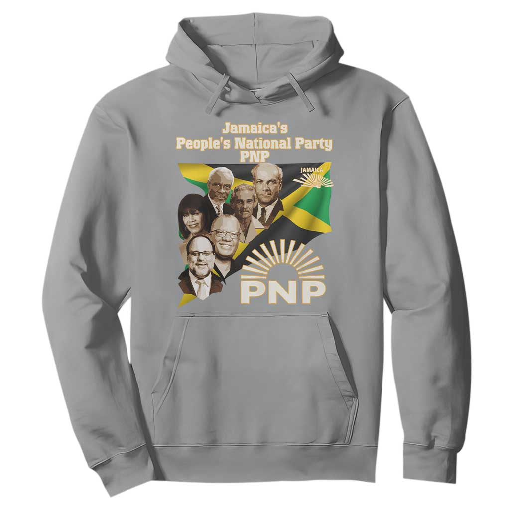 Jamaica People's National Party PNP Supporter Hoodie Patriotic Political Leaders Tribute Jamaican Flag TS02 Sport Gray Print Your Wear