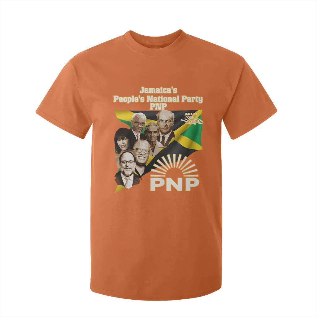 Jamaica People's National Party PNP Supporter T Shirt For Kid Patriotic Political Leaders Tribute Jamaican Flag TS02 Orange Print Your Wear