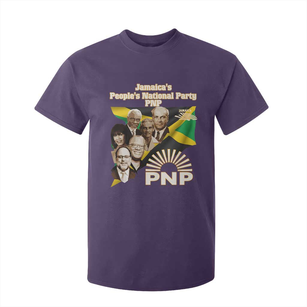 Jamaica People's National Party PNP Supporter T Shirt For Kid Patriotic Political Leaders Tribute Jamaican Flag TS02 Purple Print Your Wear