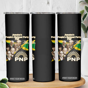 Jamaica People's National Party PNP Supporter Skinny Tumbler Patriotic Political Leaders Tribute Jamaican Flag TS02 Print Your Wear