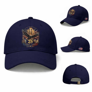Patriotic American Eagle 9 11 Memorial 25th Anniversary Baseball Cap 25 Years 2021 2026 Never Forget