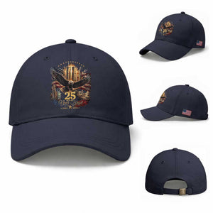 Patriotic American Eagle 9 11 Memorial 25th Anniversary Baseball Cap 25 Years 2021 2026 Never Forget