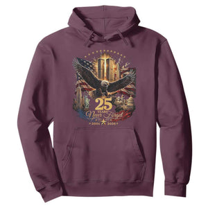 Patriotic American Eagle 9 11 Memorial 25th Anniversary Hoodie 25 Years 2021 2026 Never Forget