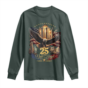 Patriotic American Eagle 9 11 Memorial 25th Anniversary Long Sleeve Shirt 25 Years 2021 2026 Never Forget