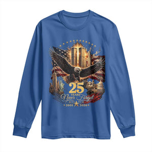 Patriotic American Eagle 9 11 Memorial 25th Anniversary Long Sleeve Shirt 25 Years 2021 2026 Never Forget