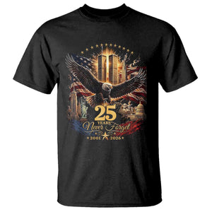 Patriotic American Eagle 9 11 Memorial 25th Anniversary T Shirt 25 Years 2021 2026 Never Forget
