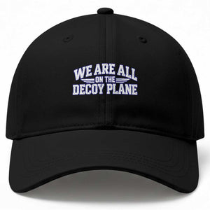 We Are All On The Decoy Plane Theories Aviator Wings Blue Baseball Cap Funny Satirical Meme Conspiracy Commentary
