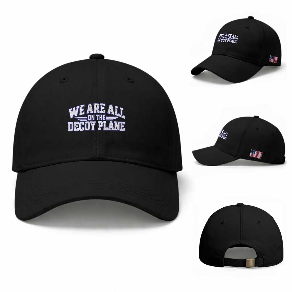 We Are All On The Decoy Plane Theories Aviator Wings Blue Baseball Cap Funny Satirical Meme Conspiracy Commentary