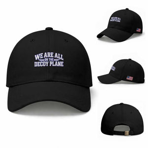 We Are All On The Decoy Plane Theories Aviator Wings Blue Baseball Cap Funny Satirical Meme Conspiracy Commentary