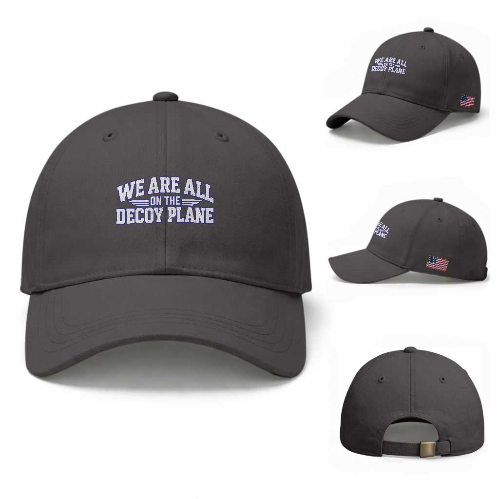 We Are All On The Decoy Plane Theories Aviator Wings Blue Baseball Cap Funny Satirical Meme Conspiracy Commentary