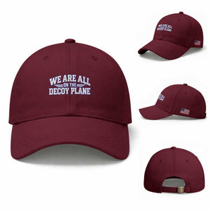 We Are All On The Decoy Plane Theories Aviator Wings Blue Baseball Cap Funny Satirical Meme Conspiracy Commentary
