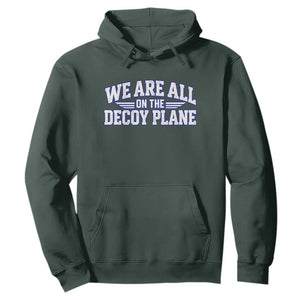 We Are All On The Decoy Plane Theories Aviator Wings Blue Hoodie Funny Satirical Meme Conspiracy Commentary