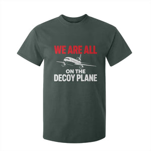 We Are All On The Decoy Plane Theories Trijet Aircraft Graphic T Shirt For Kid Funny Satirical Meme Conspiracy Commentary