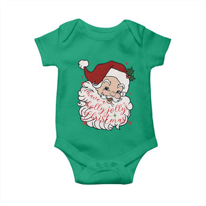 Vintage Christmas Santa Claus Face Xmas Funny Old Fashioned Baby Onesie TS02 Irish Green Print Your Wear