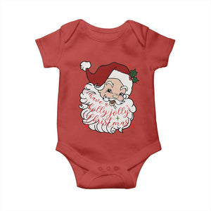 Vintage Christmas Santa Claus Face Xmas Funny Old Fashioned Baby Onesie TS02 Red Print Your Wear