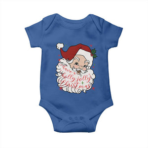 Vintage Christmas Santa Claus Face Xmas Funny Old Fashioned Baby Onesie TS02 Royal Blue Print Your Wear